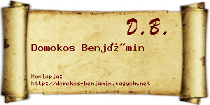 Domokos Benjámin névjegykártya