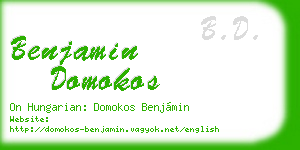 benjamin domokos business card